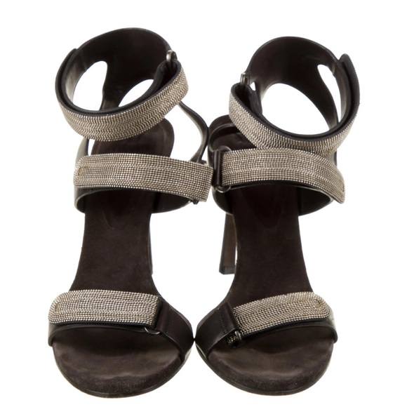 Brunello Cucinelli Shoes - BRUNELLO CUCINELLI Monili Accent Heels 36.5